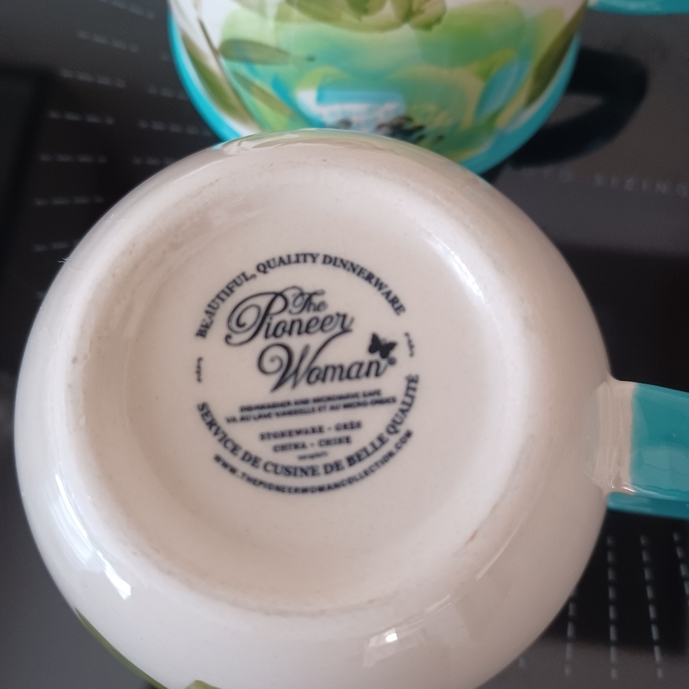 The Pioneer Woman Vintage Bloom Floral Ceramic Mug Cup Farmhouse Boho Lot Of 2 - Picture 6 of 10